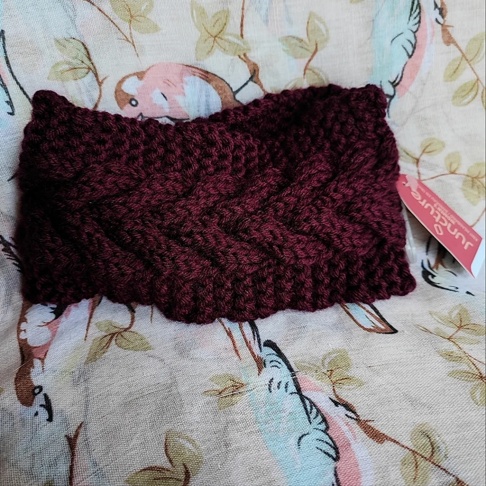 Headband Winter Ear Neck Warmer Cable Knit Crocheted Yarn Soft NWT PICK COLOR